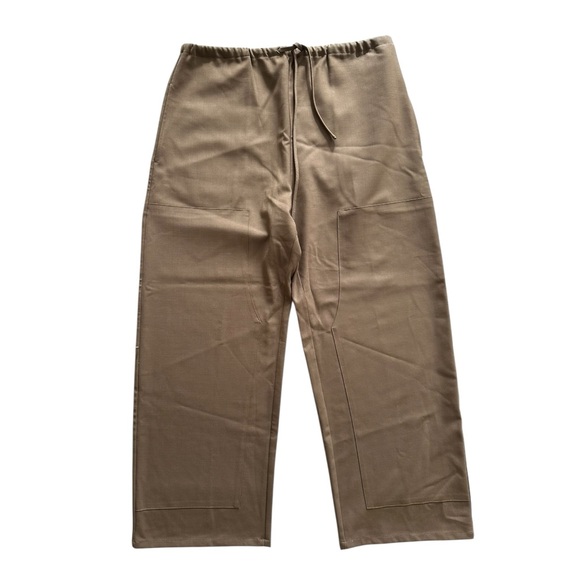 Leset Jane Cropped Wool Blend Twill Wide Leg Pants - Picture 2 of 5